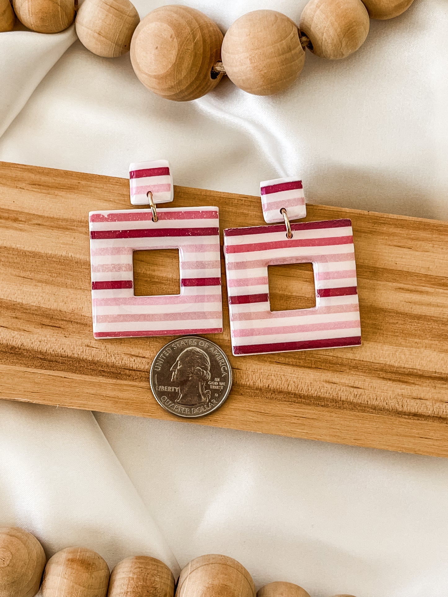 Glossed Romance Earring - Stripe