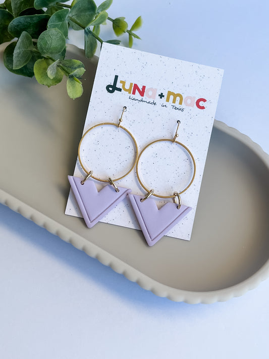Victoria Statement Earring - Lilac