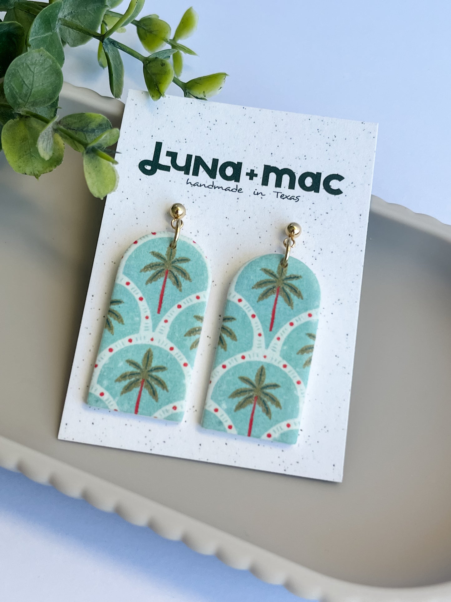 Arched Earring - Summer Palms