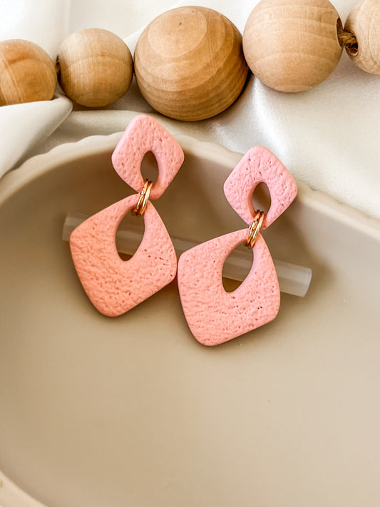 Geometric Textured Drops - Candy Heart