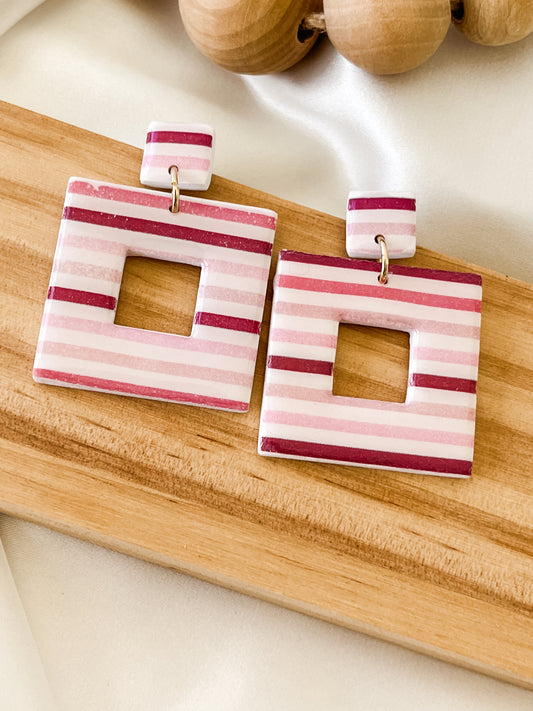 Glossed Romance Earring - Stripe