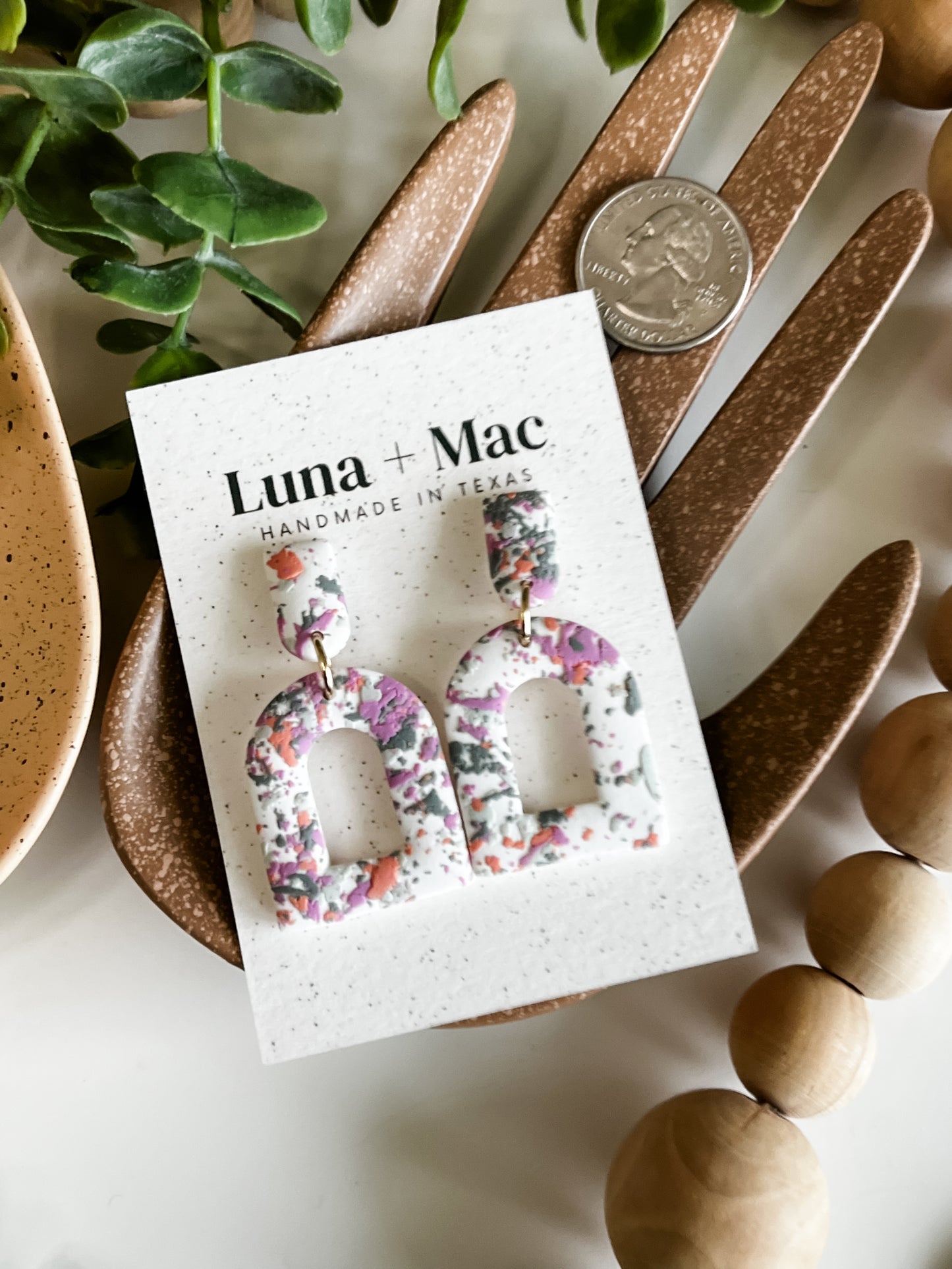 Plano Statement Earring - Spring Confetti