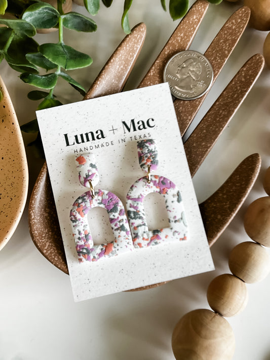 Plano Statement Earring - Spring Confetti