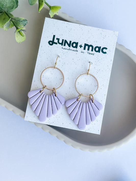 Modern Shell Earring - Lilac