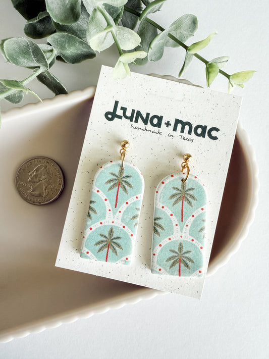 Arched Earring - Summer Palms