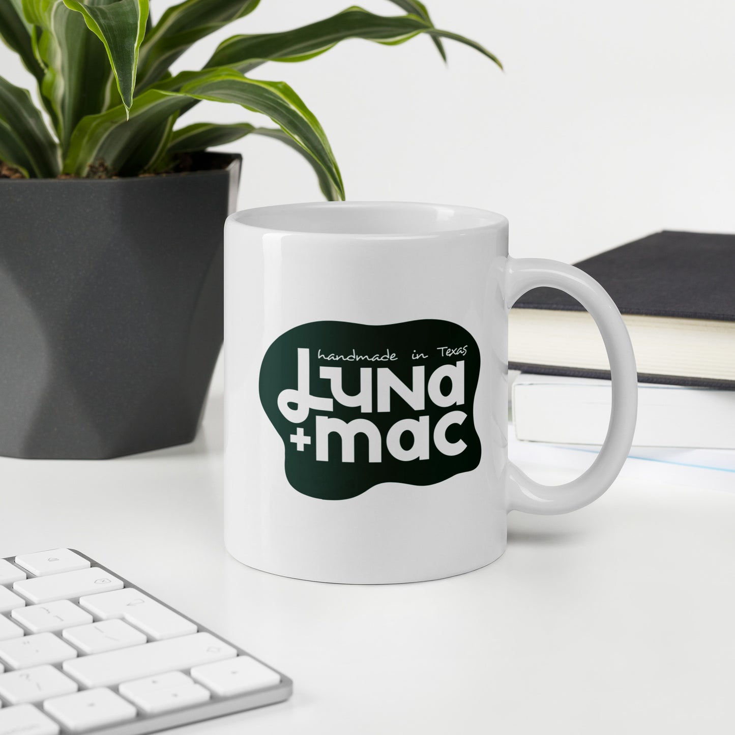White glossy mug