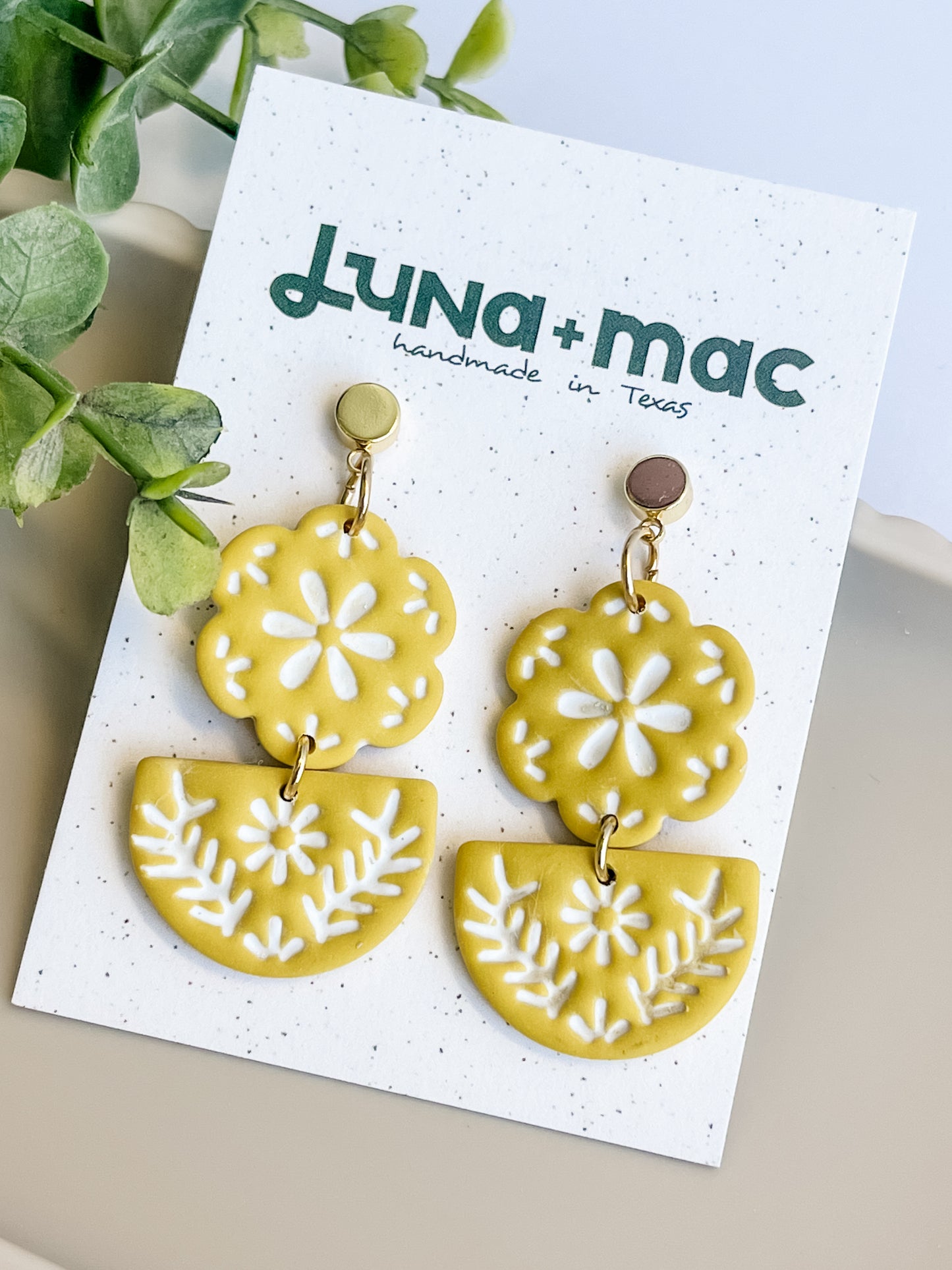 Meadow Mark Earring - D. Mustard