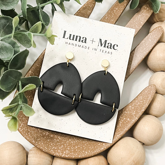 Harmony Statement Earring - Black