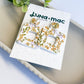 Modern Edge Earrings - Spring Florals