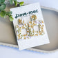 Modern Edge Earrings - Spring Florals