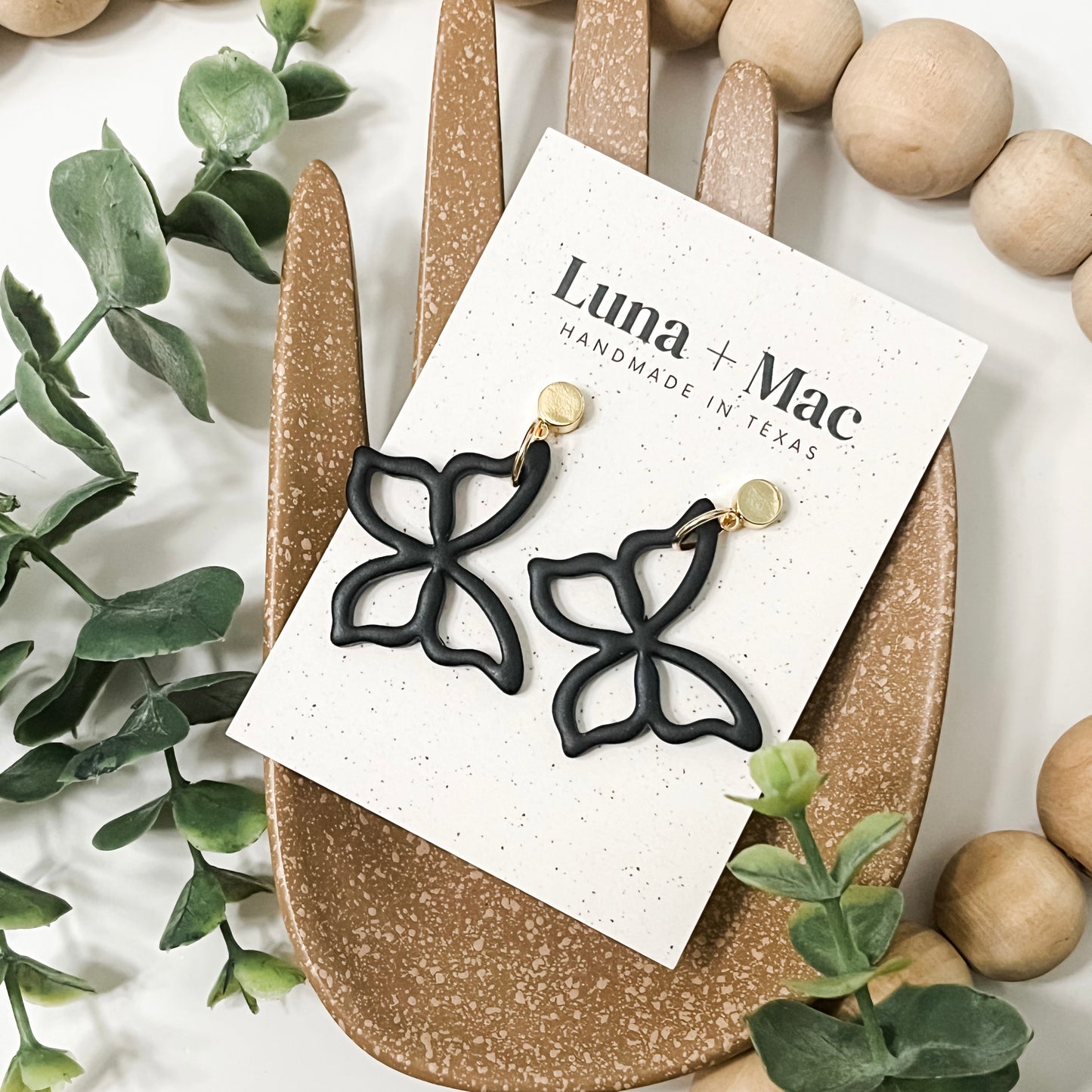 Flutterlight Earrings - Black
