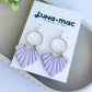 Modern Shell Earring - Lilac