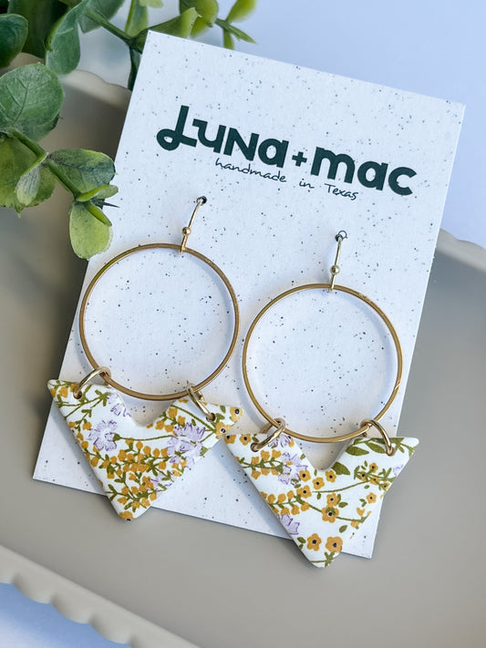 Victoria Statement Earring - Spring Florals