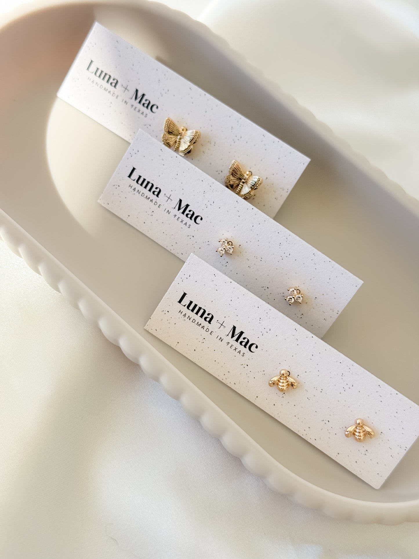 Bee Studs - Gold
