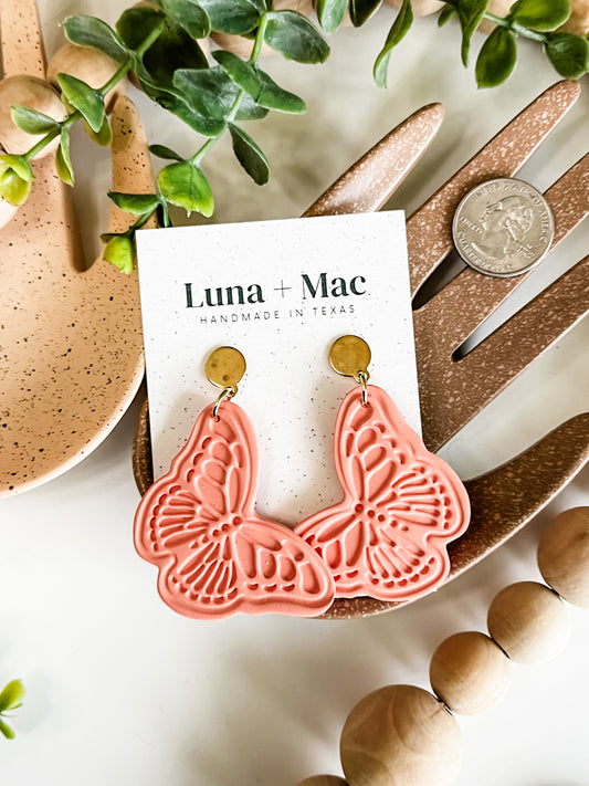 Flores Statement Earring - Tangerine