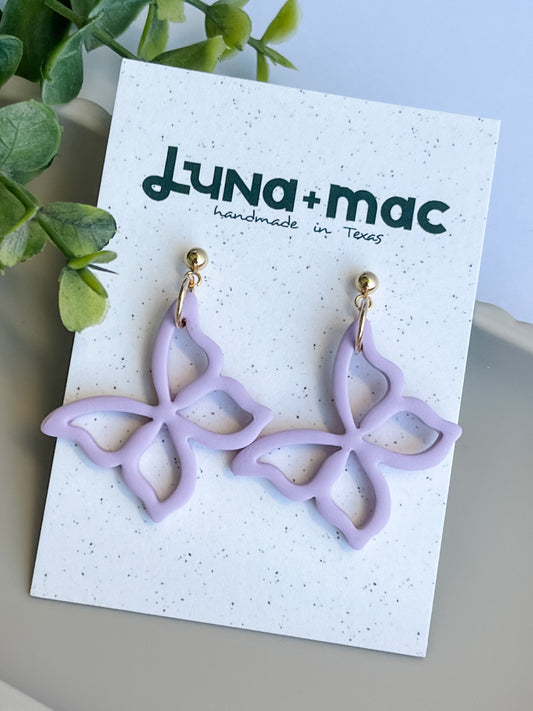 Flutterlight Earrings - Lilac