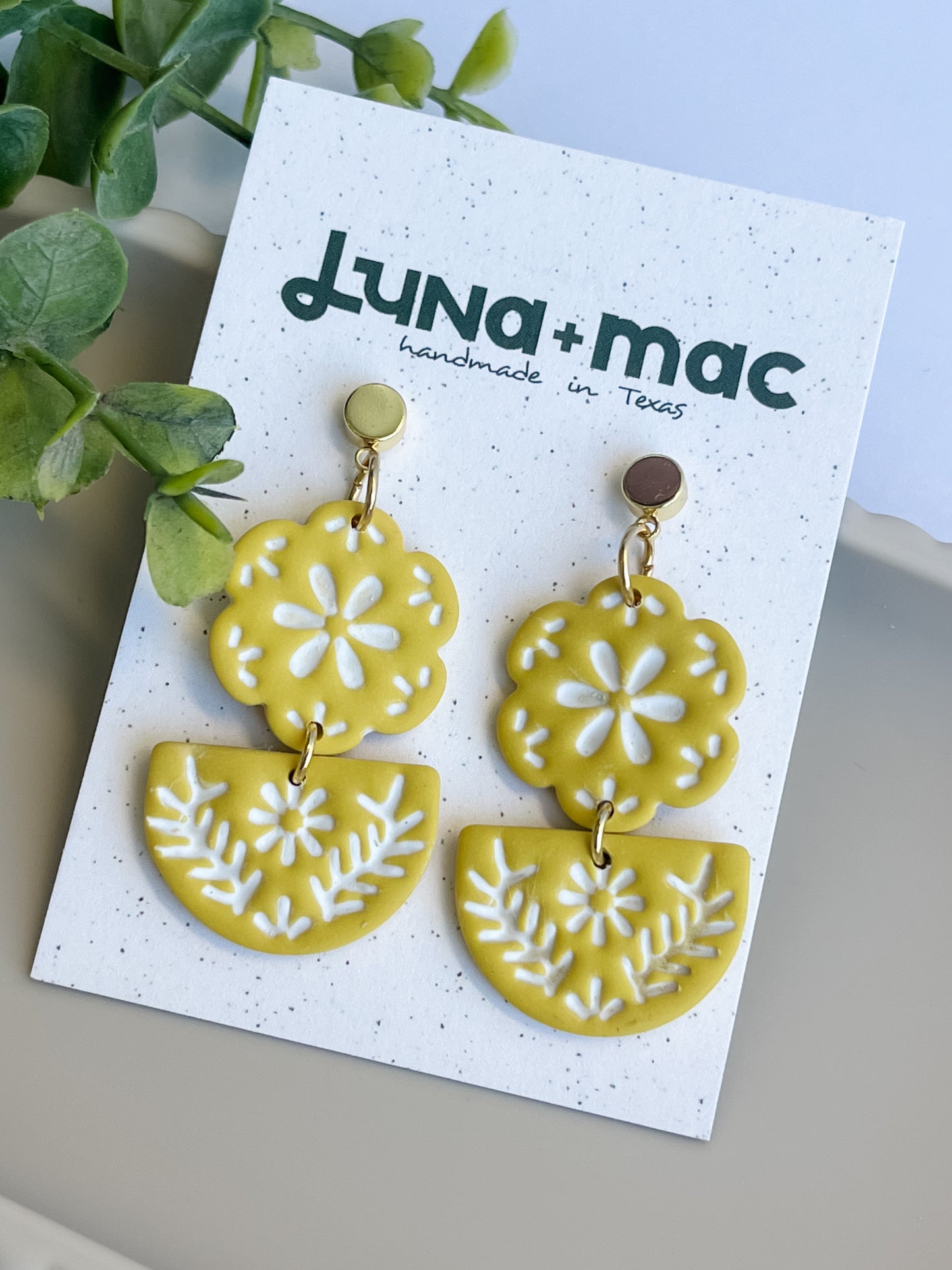 Meadow Mark Earring - D. Mustard