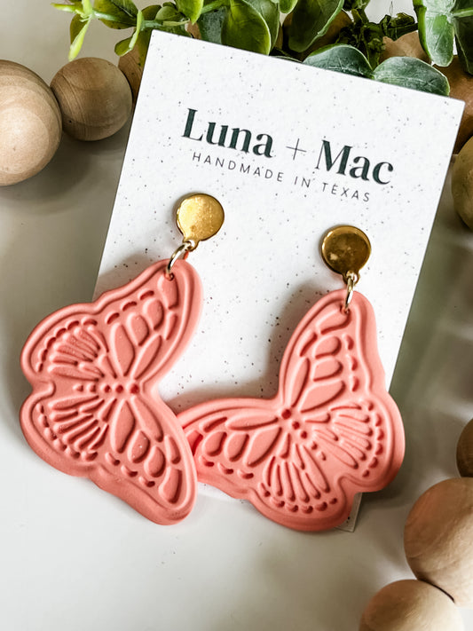 Flores Statement Earring - Tangerine