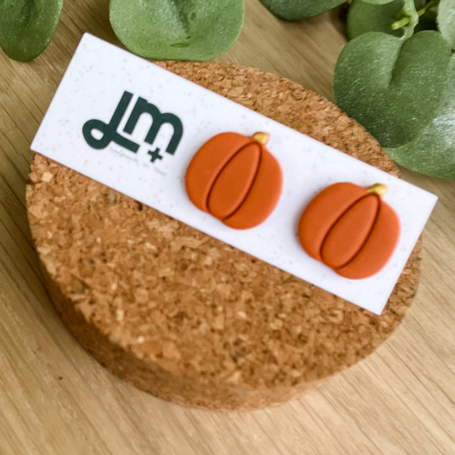 Pumpkin Stud Earring - Burnt Orange