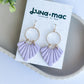 Modern Shell Earring - Lilac
