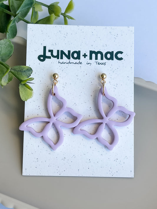 Flutterlight Earrings - Lilac