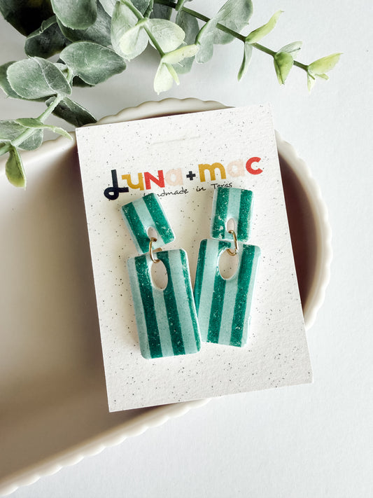 Modern Stripes - Green/Blue