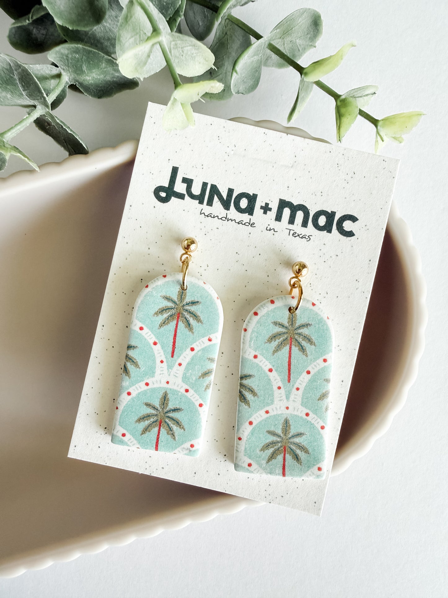 Arched Earring - Summer Palms