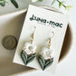 Blooming Dangle Earring - White