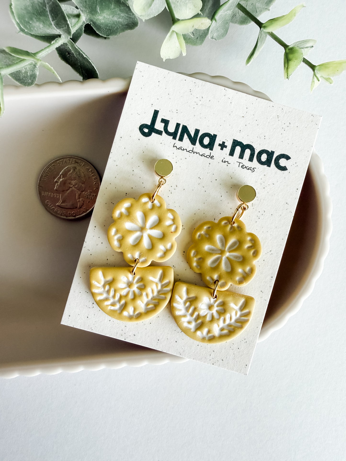 Meadow Mark Earring - D. Mustard