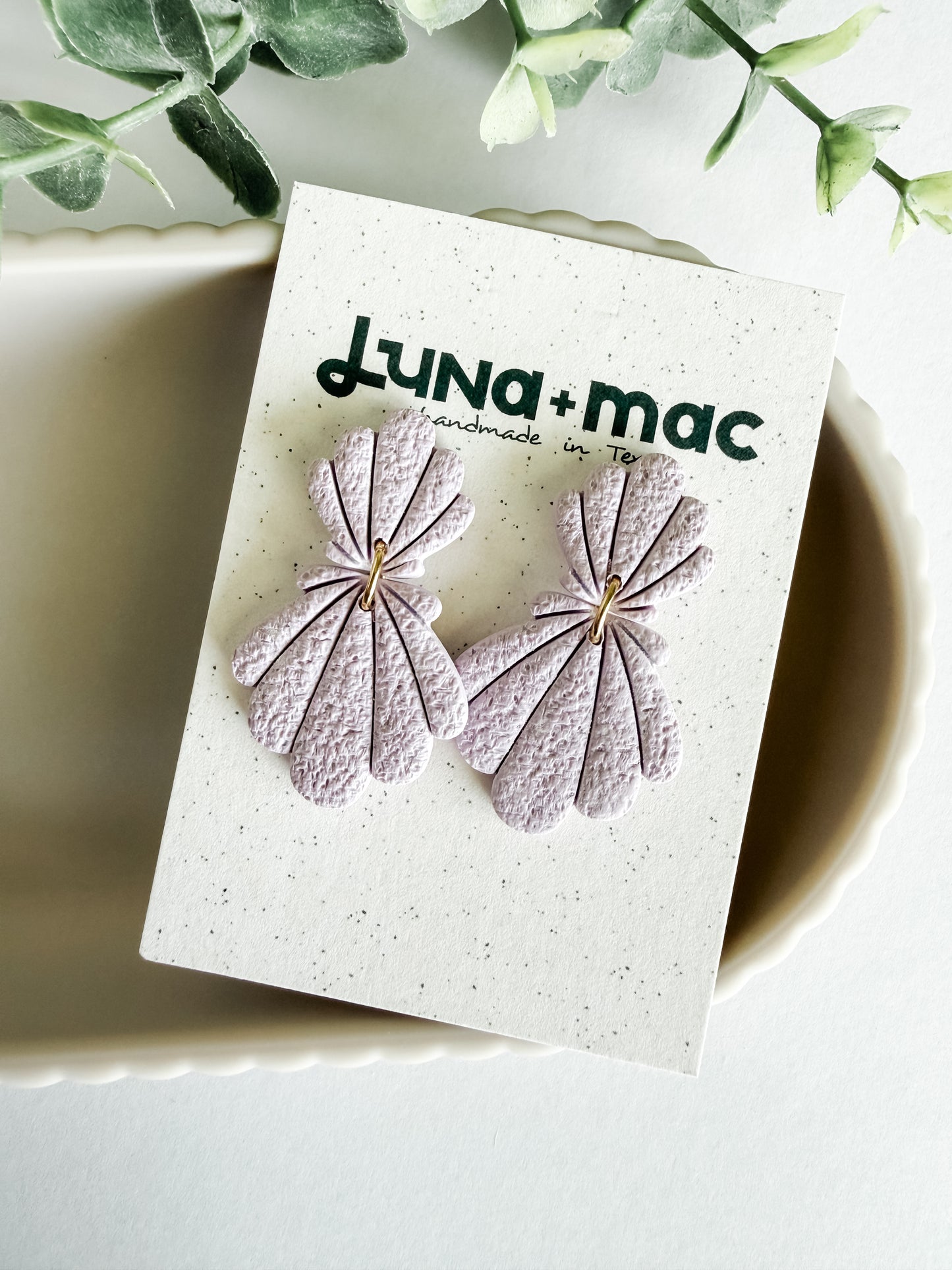 Double Shell Earring - Lilac