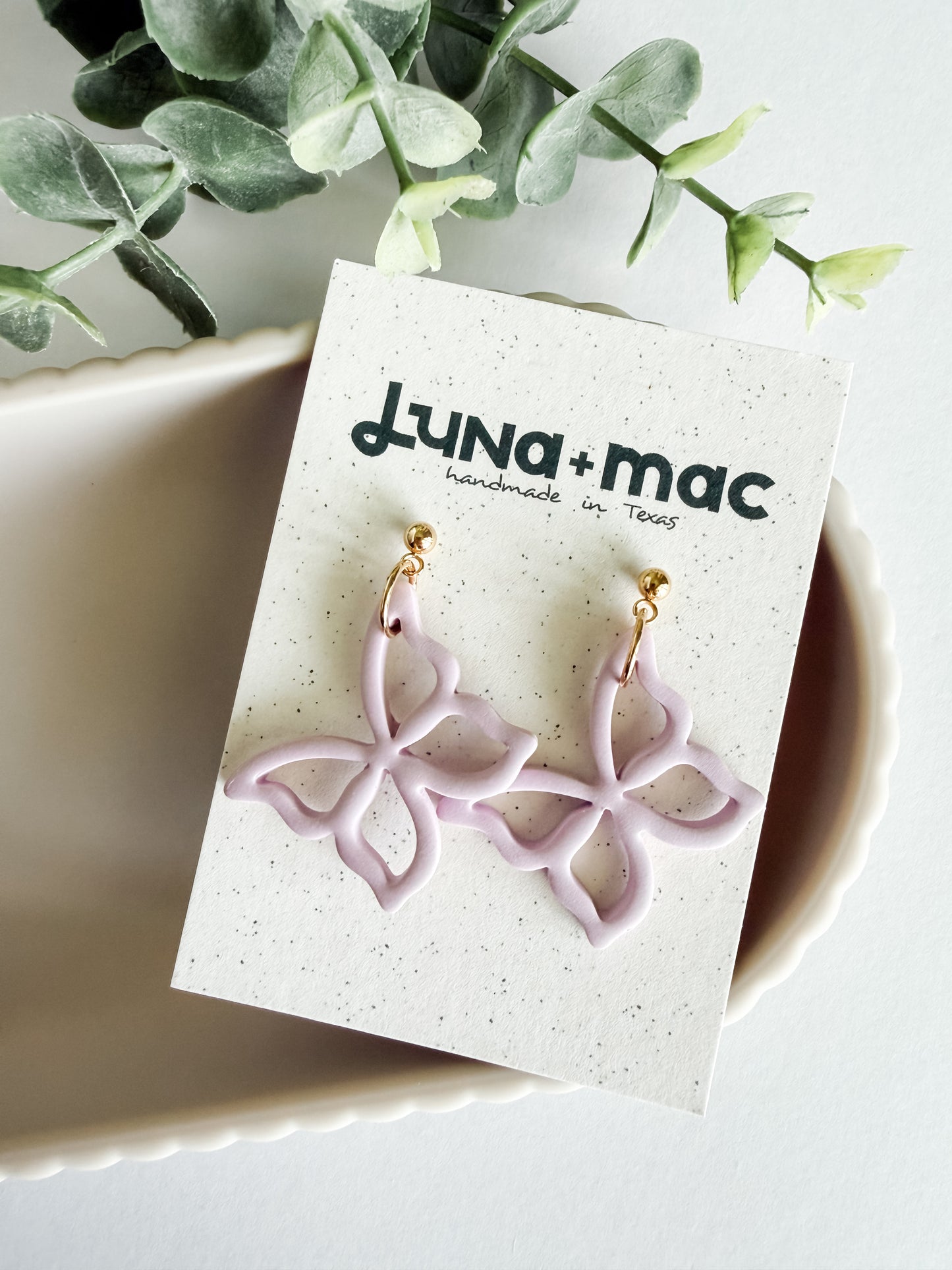Flutterlight Earrings - Lilac