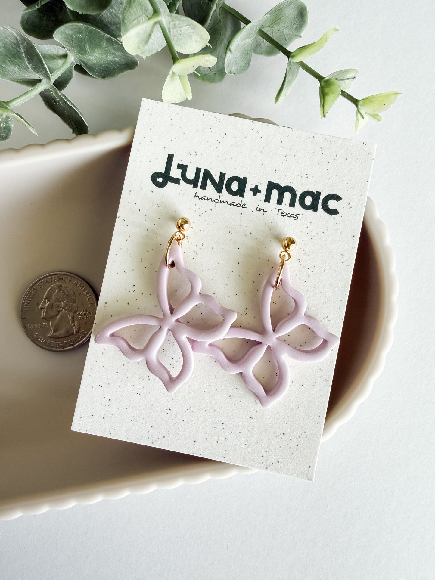 Flutterlight Earrings - Lilac
