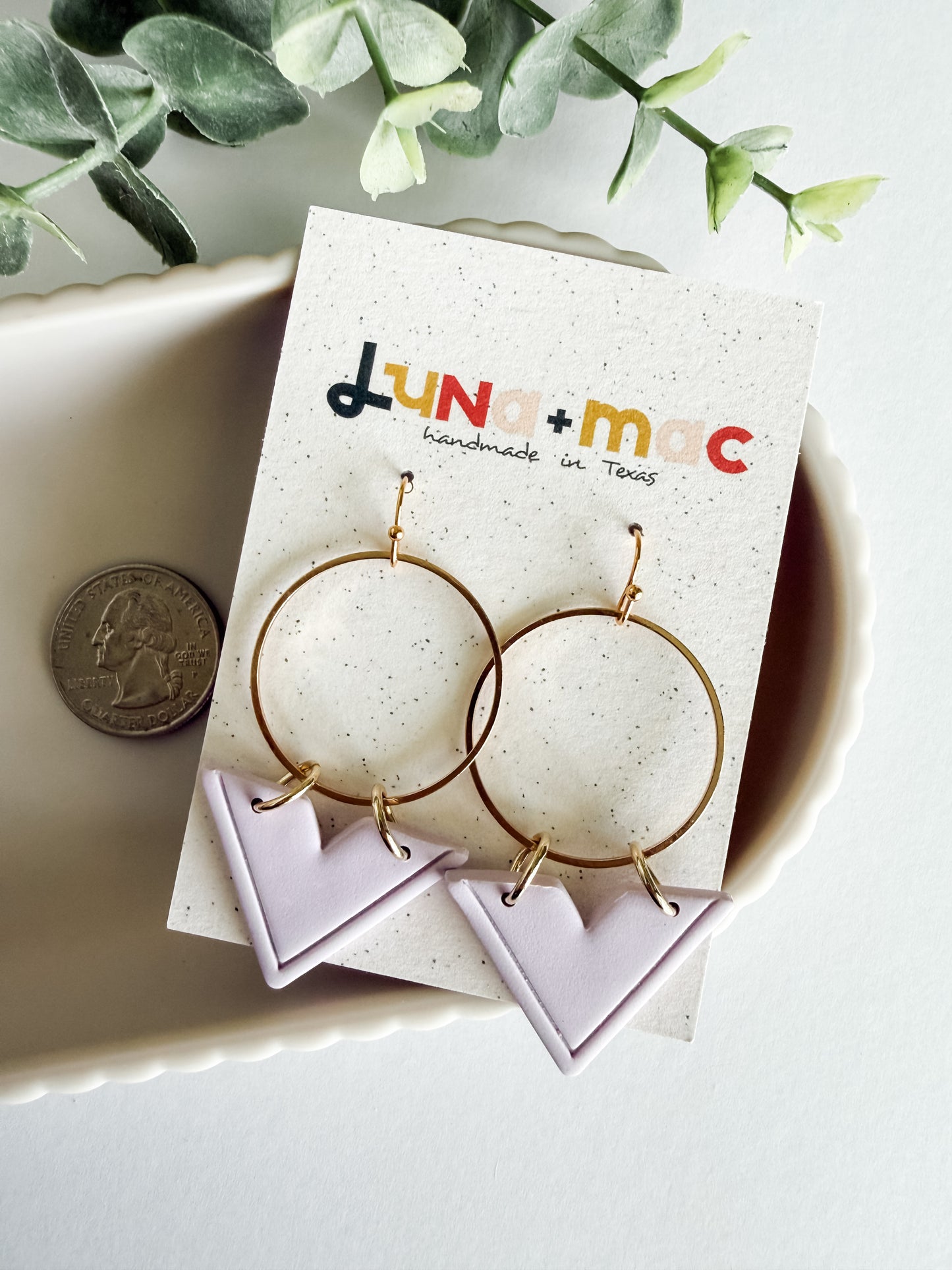 Victoria Statement Earring - Lilac