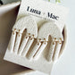 Dune Arch Earrings - Cream Texture