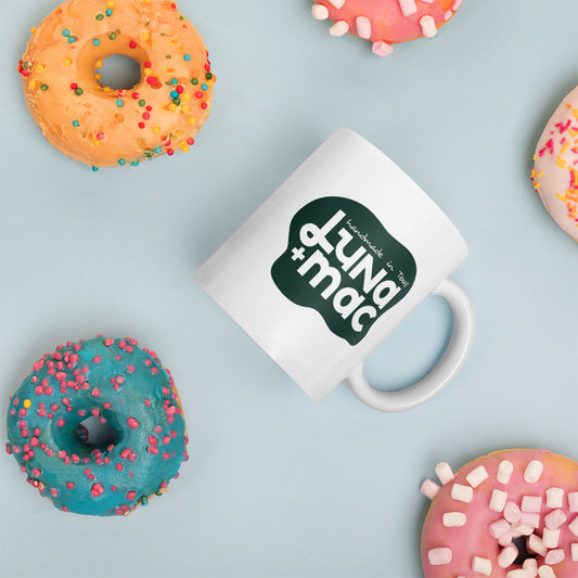 White glossy mug