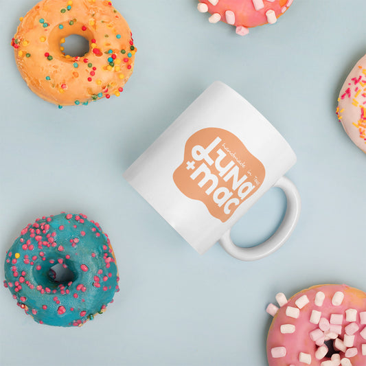 White glossy mug