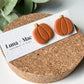 Pumpkin Stud Earring - Burnt Orange