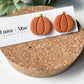 Pumpkin Stud Earring - Burnt Orange